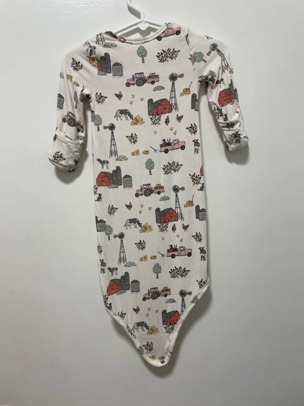 Angel Dear baby bamboo Farm-Print Sleep Gown